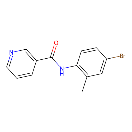 N-(4-溴-2-甲基苯基)吡啶-3-甲酰胺 structure