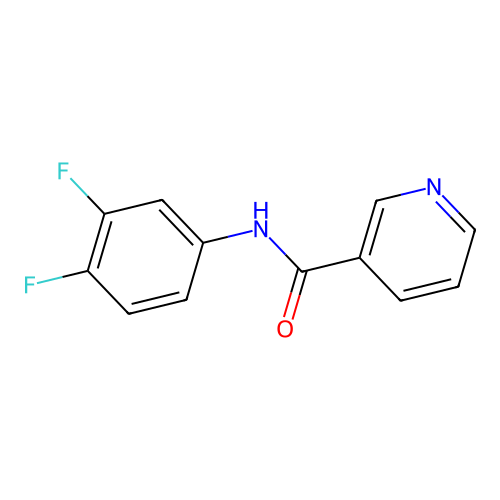 N-(3,4-difluorophenyl)pyridine-3-carboxamide structure