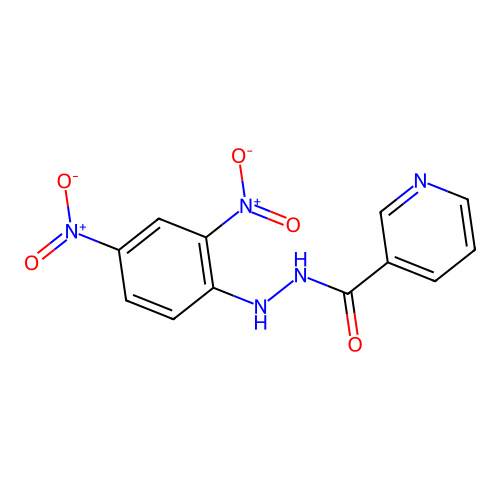 N'-(2,4-dinitrophenyl)pyridine-3-carbohydrazide structure