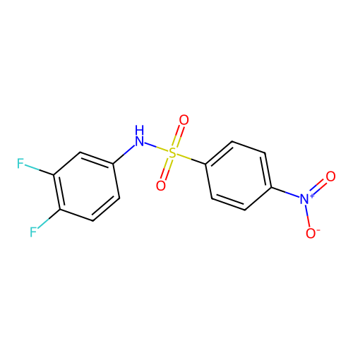 N-(3,4-difluorophenyl)-4-nitrobenzenesulfonamide structure