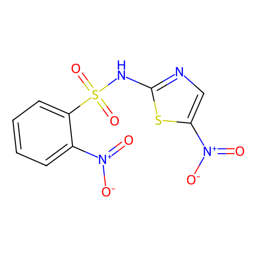 2-nitro-N-(5-nitro-1,3-thiazol-2-yl)benzenesulfonamide structure