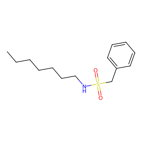 N-heptyl-1-phenylmethanesulfonamide structure