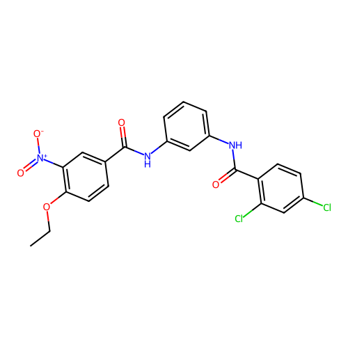 2,4-dichloro-N-{3-[(4-ethoxy-3-nitrobenzoyl)amino]phenyl}benzamide structure