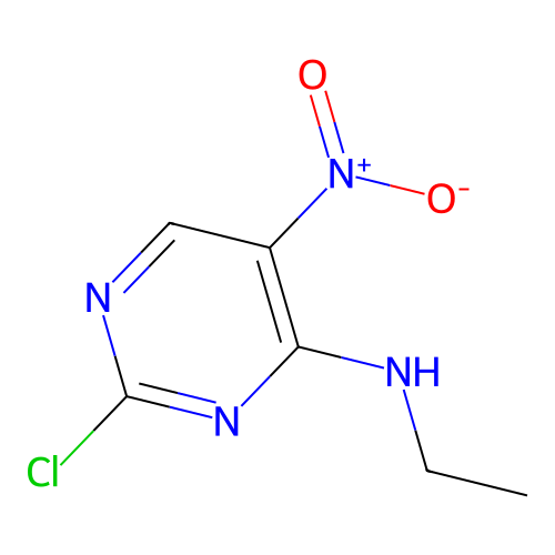 2-Chloro-4-(ethylamino)-5-nitropyrimidine structure