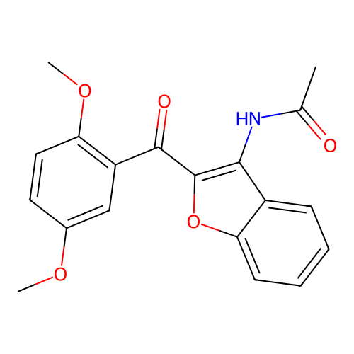 N-[2-(2,5-Dimethoxybenzoyl)-1-benzofuran-3-yl]acetamide structure