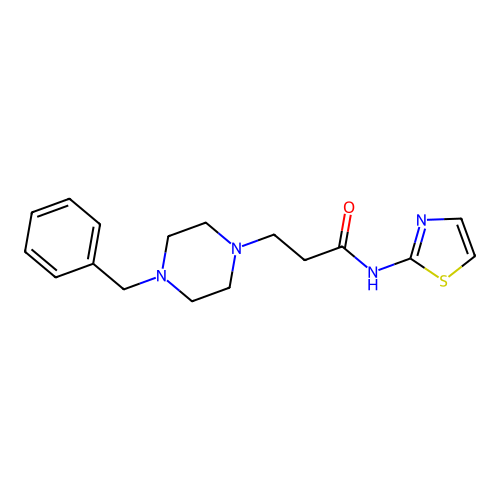 3-(4-Benzyl-piperazin-1-yl)-N-thiazol-2-yl-propionamide structure