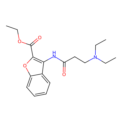 Ethyl 3-{[3-(diethylamino)propanoyl]amino}-1-benzofuran-2-carboxylate structure