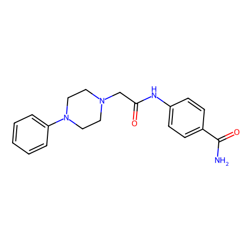 4-[2-(4-Phenyl-piperazin-1-yl)-acetylamino]-benzamide structure