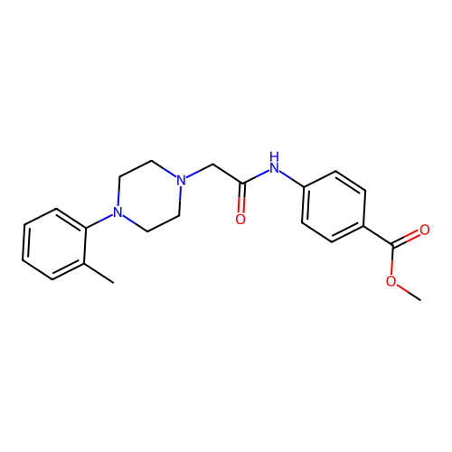 4-[2-(4-o-Tolyl-piperazin-1-yl)-acetylamino]-benzoic acid methyl ester structure
