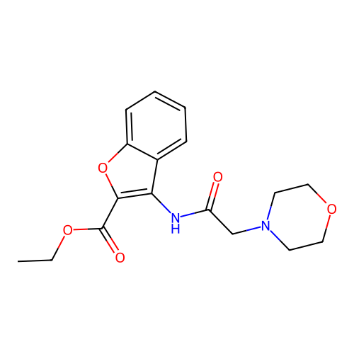 Ethyl 3-(2-morpholin-4-ylacetylamino)benzo[d]furan-2-carboxylate structure