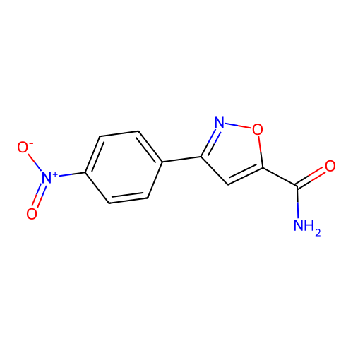 3-(4-Nitrophenyl)-1,2-oxazole-5-carboxamide structure