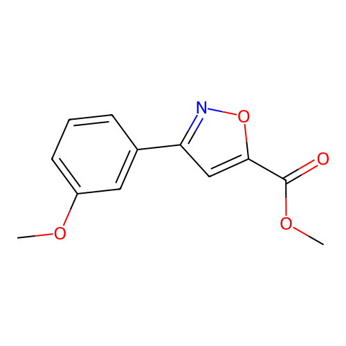 Methyl 3-(3-methoxyphenyl)isoxazole-5-carboxylate structure