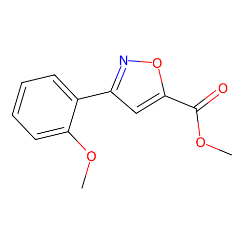 Methyl 3-(2-methoxyphenyl)isoxazole-5-carboxylate structure