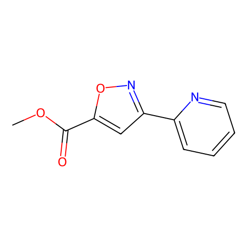 3-Pyridin-2-ylisoxazole-5-carboxylic acid methyl ester structure