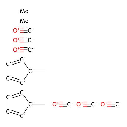 Carbon monoxide;bis(5-methylcyclopenta-1,3-diene);molybdenum structure