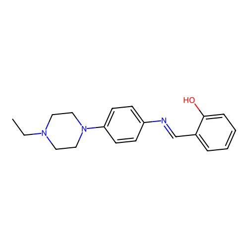 2-({[4-(4-Ethyl-1-piperazinyl)phenyl]imino}methyl)phenol structure