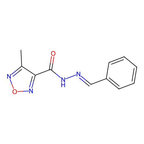 4-Methyl-N'-[(E)-phenylmethylidene]-1,2,5-oxadiazole-3-carbohydrazide structure