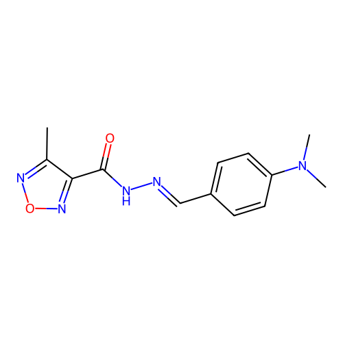N'-[4-(dimethylamino)benzylidene]-4-methyl-1,2,5-oxadiazole-3-carbohydrazide structure