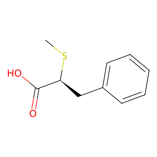 Benzenepropanoic acid, alpha-(methylthio)-, (alphaS)- structure