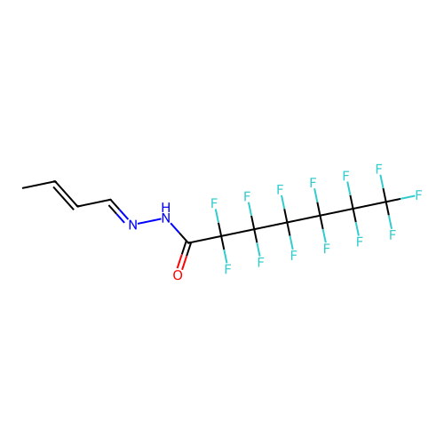 N'-[2-Buten-1-ylidene]-perfluoroheptanehydrazide structure