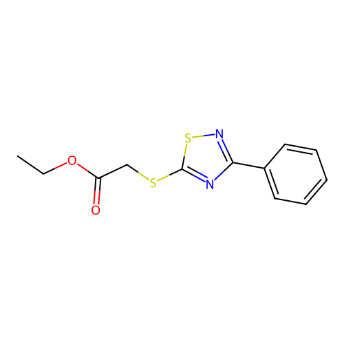 Ethyl 2-[(3-phenyl-1,2,4-thiadiazol-5-yl)sulfanyl]acetate structure