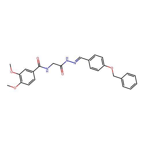 N-(2-(2-(4-(Benzyloxy)benzylidene)hydrazino)-2-oxoethyl)-3,4-dimethoxybenzamide structure