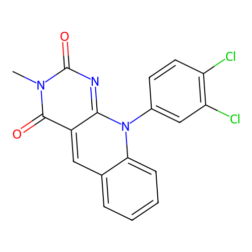 10-(3,4-dichlorophenyl)-3-methylpyrimido[4,5-b]quinoline-2,4(3H,10H)-dione structure