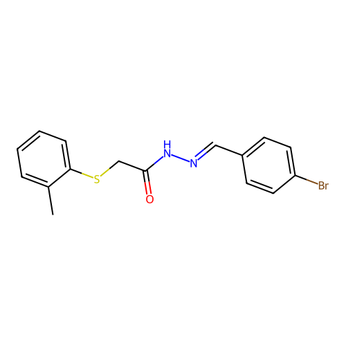N'-[(E)-(4-Bromophenyl)methylidene]-2-[(2-methylphenyl)sulfanyl]acetohydrazide structure
