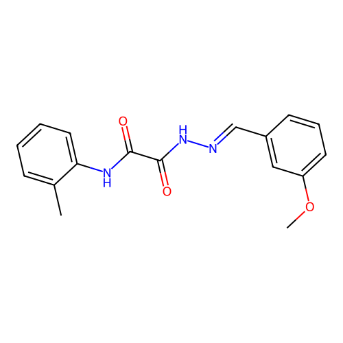 2-(2-(3-Methoxybenzylidene)hydrazino)-N-(2-methylphenyl)-2-oxoacetamide structure