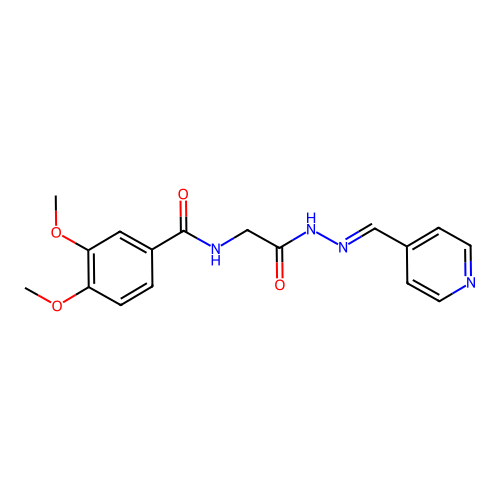 3,4-Dimethoxy-N-(2-oxo-2-(2-(4-pyridinylmethylene)hydrazino)ethyl)benzamide structure
