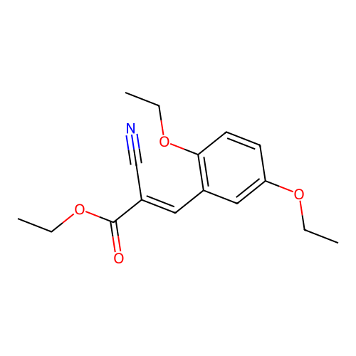 Ethyl 2-cyano-3-(2,5-diethoxyphenyl)prop-2-enoate structure