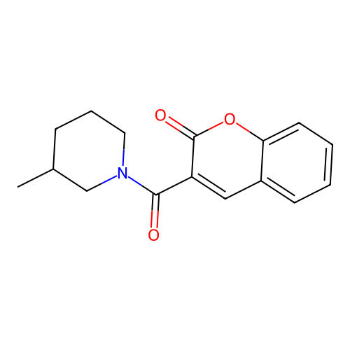3-[(3-methylpiperidin-1-yl)carbonyl]-2H-chromen-2-one structure