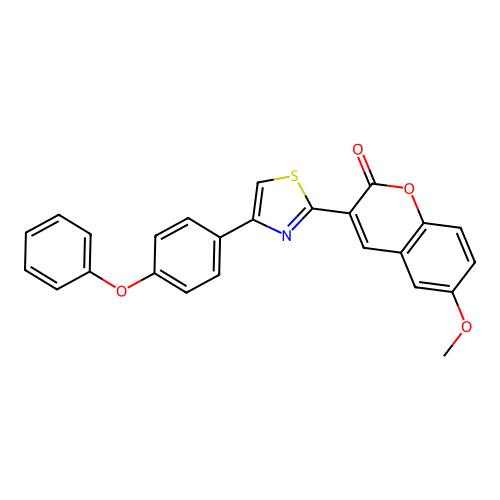 6-methoxy-3-[4-(4-phenoxyphenyl)-1,3-thiazol-2-yl]-2H-chromen-2-one structure