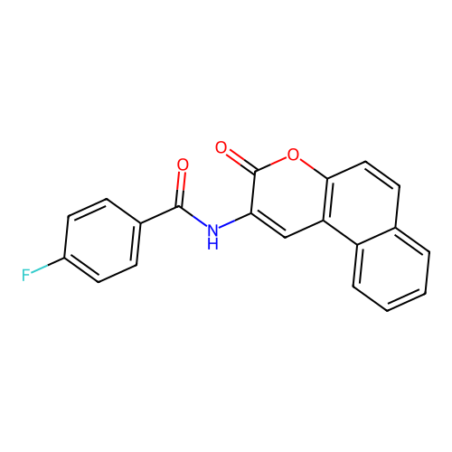 4-fluoro-N-(3-oxobenzo[f]chromen-2-yl)benzamide structure
