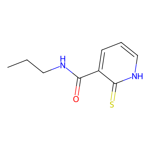 N-propyl-2-sulfanyl-pyridine-3-carboxamide structure