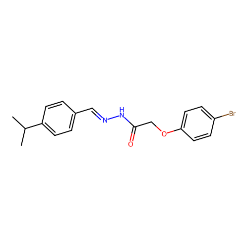 (E)-2-(4-bromophenoxy)-N'-(4-isopropylbenzylidene)acetohydrazide structure
