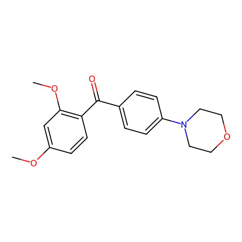 (2,4-Dimethoxyphenyl)[4-(morpholin-4-yl)phenyl]methanone structure