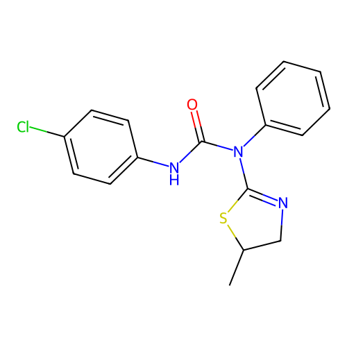 3-(4-Chlorophenyl)-1-(5-methyl-4,5-dihydro-1,3-thiazol-2-yl)-1-phenylurea structure