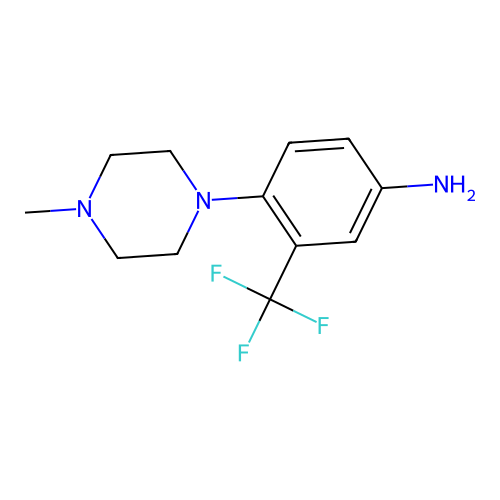 4-(4-Methylpiperazin-1-yl)-3-(trifluoromethyl)aniline structure