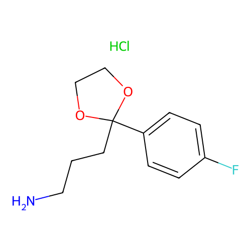 1,3-Dioxolane-2-propylamine, 2-(p-fluorophenyl)-, hydrochloride structure