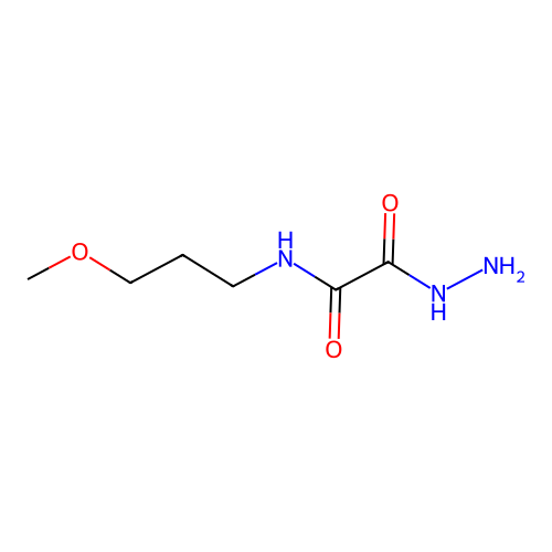 2-hydrazinyl-N-(3-methoxypropyl)-2-oxoacetamide structure