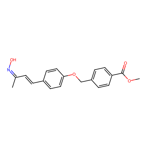 Methyl 4-({4-[(1E,3Z)-3-(hydroxyimino)but-1-EN-1-YL]phenoxy}methyl)benzoate structure