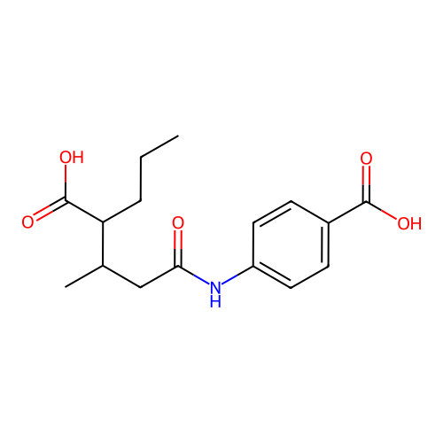 4-[(4-Carboxy-3-methylheptanoyl)amino]benzoic acid structure