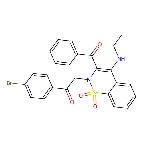 2-[3-benzoyl-4-(ethylamino)-1,1-dioxo-1 structure