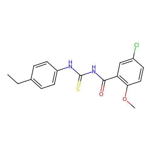 5-chloro-N-[(4-ethylphenyl)carbamothioyl]-2-methoxybenzamide structure