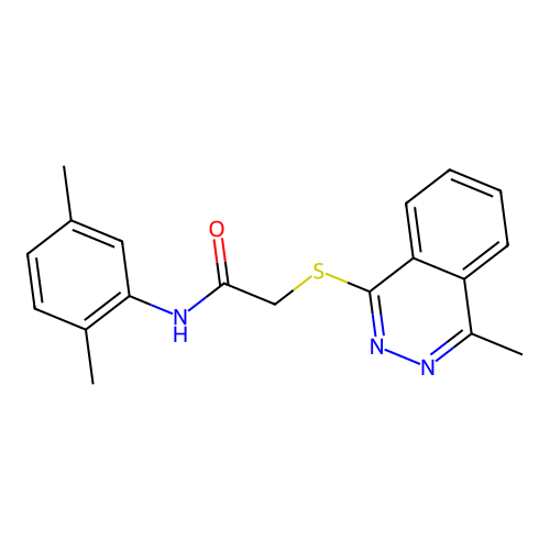 N-(2,5-dimethylphenyl)-2-[(4-methylphthalazin-1-yl)sulfanyl]acetamide structure