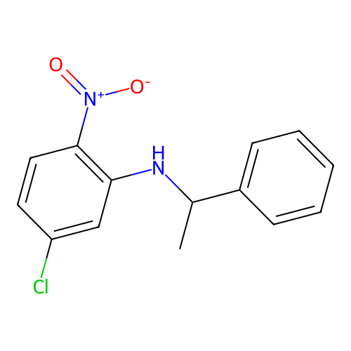 5-chloro-2-nitro-N-(1-phenylethyl)aniline structure