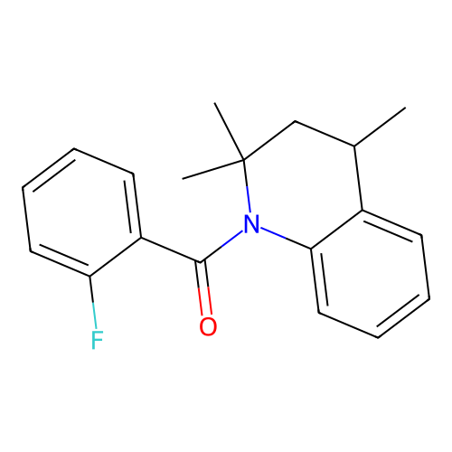 (2-fluorophenyl)(2,2,4-trimethyl-3,4-dihydroquinolin-1(2H)-yl)methanone structure