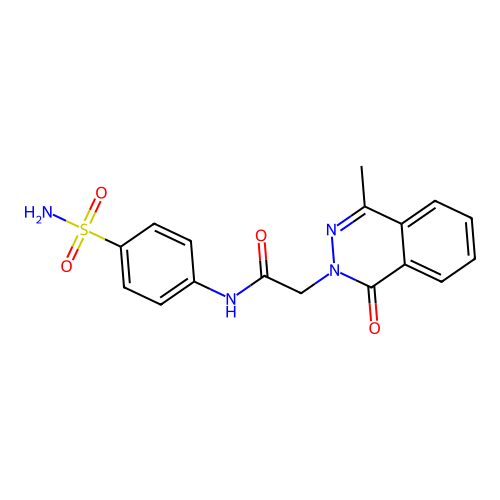 2-(4-methyl-1-oxophthalazin-2(1H)-yl)-N-(4-sulfamoylphenyl)acetamide structure