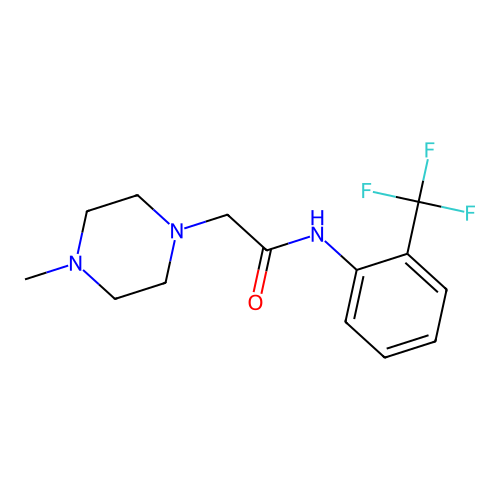 2-(4-methylpiperazin-1-yl)-N-[2-(trifluoromethyl)phenyl]acetamide structure